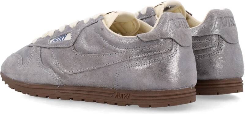 Autry Metallic Finish Suède Sneakers