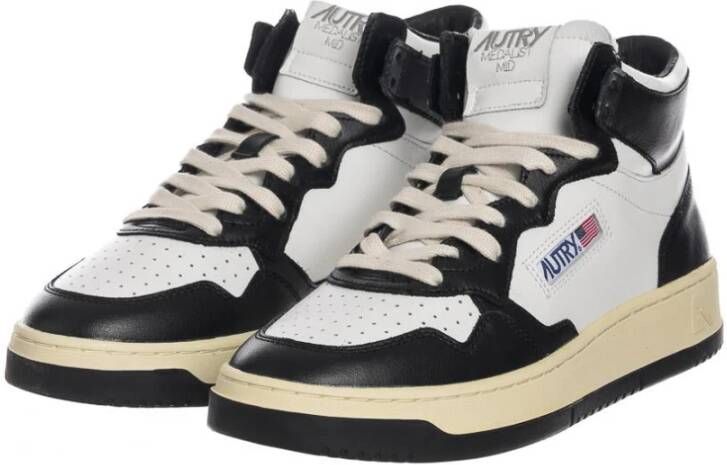 Autry Mid Herensneakers Wit Heren