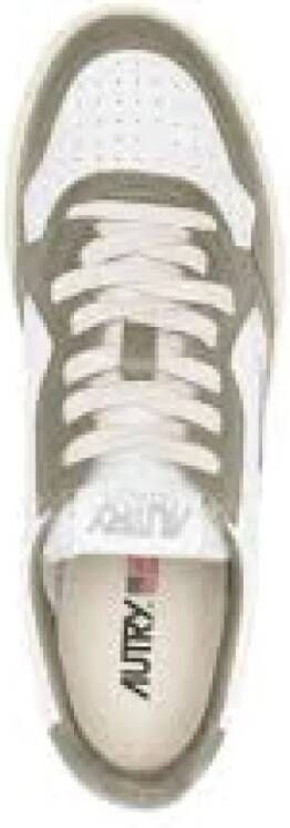 Autry Militair Groene Leren Lage Sneakers