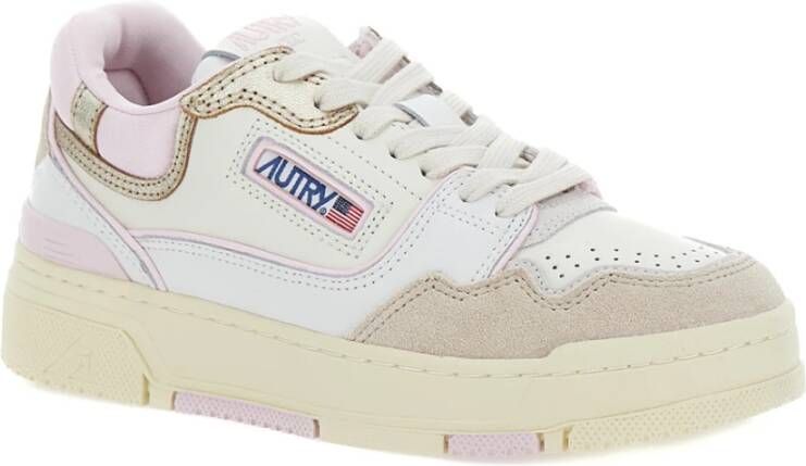Autry Multicolor Lage Top Sneakers met Geperforeerde Neus Multicolor Dames