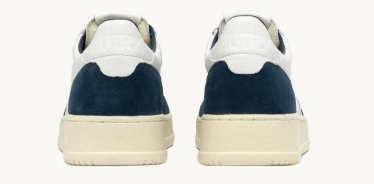 Autry Oceaanblauwe Leren Sneakers White Heren