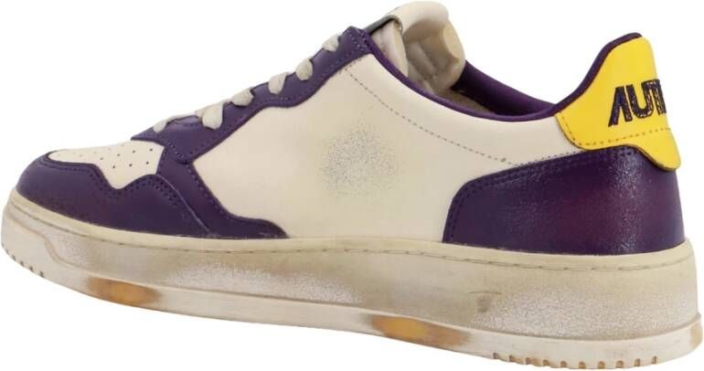 Autry Paarse Sneakers met Leren Patch Purple Heren