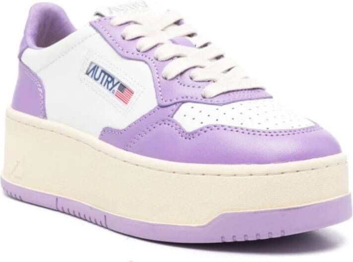 Autry Paarse Sneakers met Lila Accenten Purple Dames
