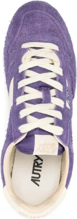 Autry Paarse Suède Leren Sneakers