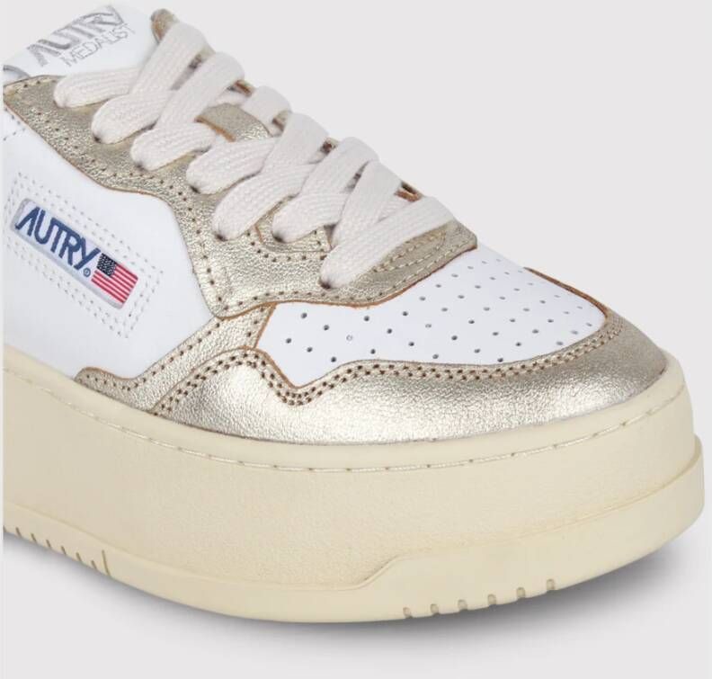 Autry Platform Leren Sneakers Paneel Ontwerp Multicolor Dames