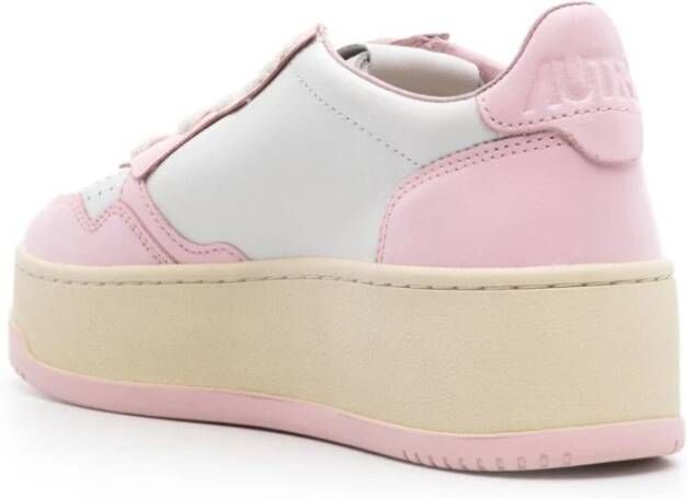Autry Roze platte schoenen met kleurblok ontwerp Multicolor Dames