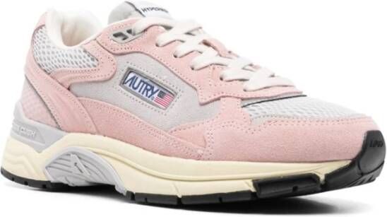 Autry Roze Stijlvolle Sneakers met Grijze Details