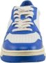Autry Lage Leren Sneakers in Vintage Stijl Prins Blauw Multicolor Dames - Thumbnail 2
