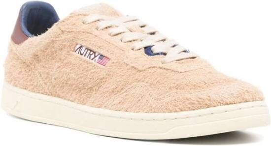 Autry Beige Suède Sneaker met Distressed Effect Beige Heren