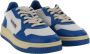 Autry Lage Leren Sneakers in Vintage Stijl Prins Blauw Multicolor - Thumbnail 4