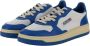 Autry Lage Leren Sneakers in Vintage Stijl Prins Blauw Multicolor - Thumbnail 6