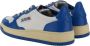 Autry Lage Leren Sneakers in Vintage Stijl Prins Blauw Multicolor - Thumbnail 7