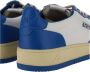 Autry Lage Leren Sneakers in Vintage Stijl Prins Blauw Multicolor - Thumbnail 9