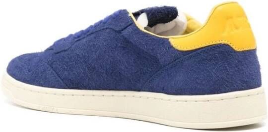 Autry Blauw Geel Suède Sneaker Flatform Blue Heren