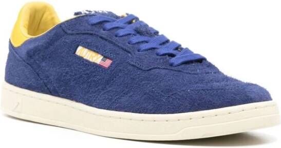 Autry Blauw Geel Suède Sneaker Flatform Blue Heren