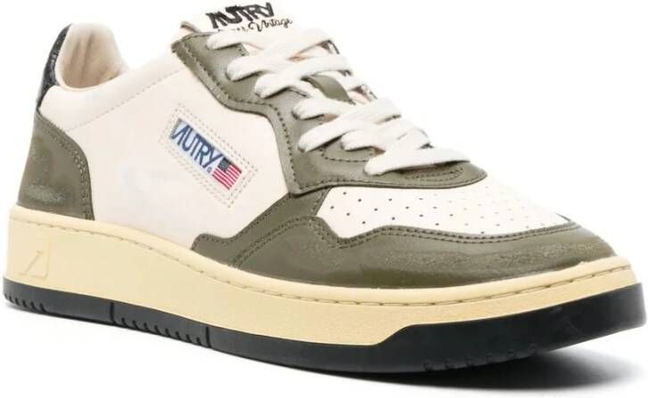 Autry Sup Vint Low Leren Sneakers Bruin Heren