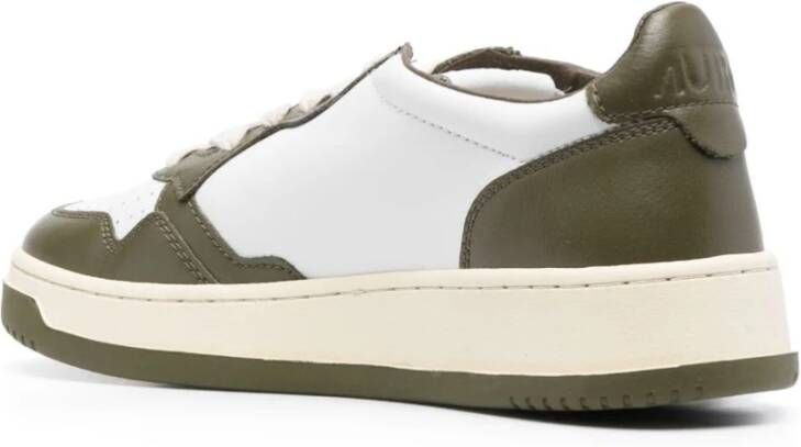 Autry Medalist Low Bi-Color Leren Sneakers Groen Dames