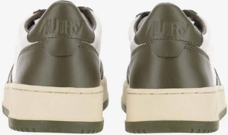 Autry Leren Color-Block Sneakers Groen Heren