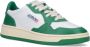 Autry Witte Groene Leren Sneakers met Geperforeerde Neus Green - Thumbnail 11
