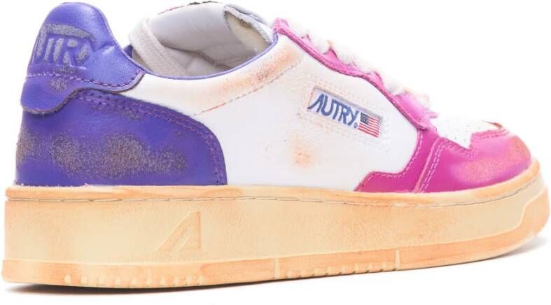Autry Multicolor Vintage Leren Sneakers Meerkleurig Dames