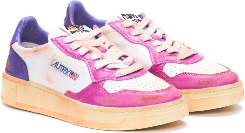 Autry Multicolor Vintage Leren Sneakers Meerkleurig Dames