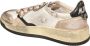 Autry Vintage Wit Goud Sneakers Geperforeerde Tip Multicolor Dames - Thumbnail 3