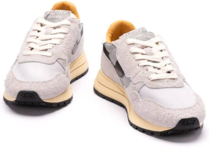 Autry Suède Panel Lace-Up Sneakers Gray Dames