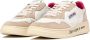 Autry Vintage Stijl Lage Top Leren Sneakers in Wit Zand Roze White Dames - Thumbnail 2