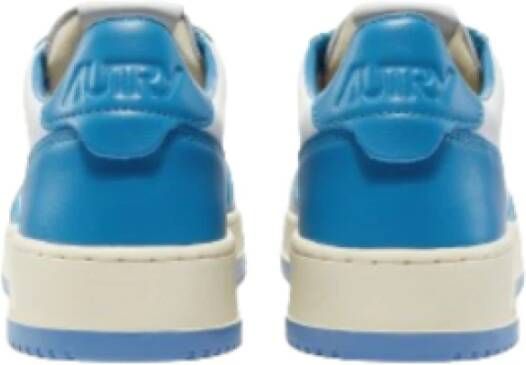 Autry Witte & Blauwe Leren Sneakers Multicolor Dames