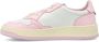 Autry Witte en Roze Lage Leren Sneakers Witte Roze Leren Sneakers voor Dames Multicolor White Dames - Thumbnail 3