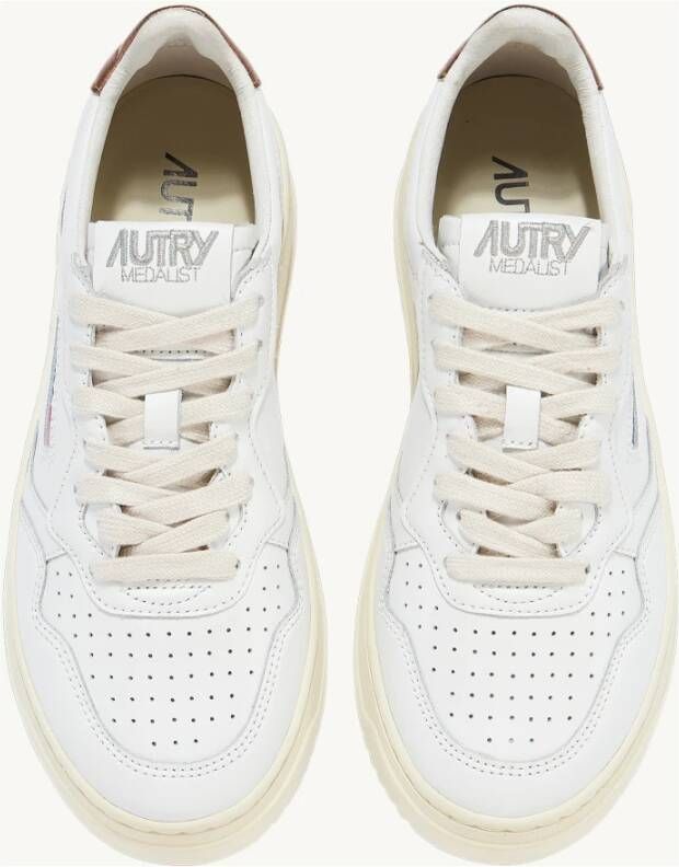 Autry Witte Medalist Sneakers met Bronzen Hiel White Dames - Foto 5