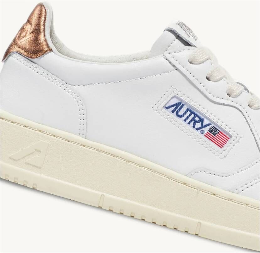Autry Witte Medalist Sneakers met Bronzen Hiel White Dames - Foto 6