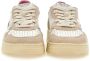 Autry Vintage Stijl Lage Top Leren Sneakers in Wit Zand Roze White Dames - Thumbnail 21