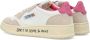 Autry Vintage Stijl Lage Top Leren Sneakers in Wit Zand Roze White Dames - Thumbnail 33