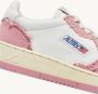 Autry Tweekleurige leer- en stoffen medaillewinnaar sneakers Roze Dames - Thumbnail 9