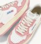 Autry Tweekleurige leer- en stoffen medaillewinnaar sneakers Roze Dames - Thumbnail 10