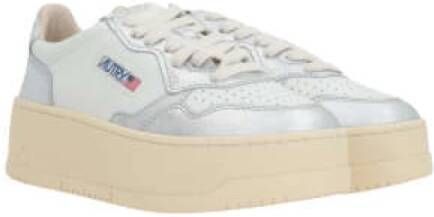 Autry Zilver Metallic Platform Lage Sneakers Multicolor Dames