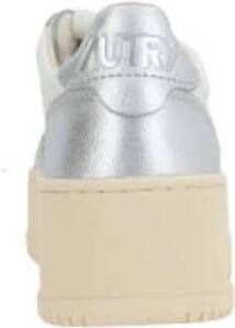 Autry Zilver Metallic Platform Lage Sneakers Multicolor Dames