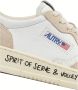 Autry Leren lage sneakers met suède inzetstukken Beige Dames - Thumbnail 5