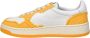 Autry Oranje Leren Platte Schoenen met Geperforeerde Neus Oranje Heren - Thumbnail 3