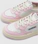 Autry Witte en Roze Lage Leren Sneakers Witte Roze Leren Sneakers voor Dames Multicolor White Dames - Thumbnail 4