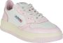 Autry Witte en Roze Lage Leren Sneakers Witte Roze Leren Sneakers voor Dames Multicolor White Dames - Thumbnail 46