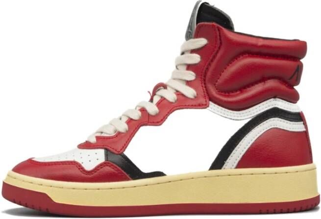 Autry Vintage Hoge Sneakers Rood Dames