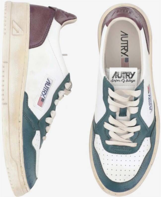 Autry Leren sneakers met kleurblok ontwerp Rood Heren