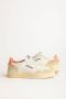 Autry Vintage Lage Leren en Suède Sneakers White Dames - Thumbnail 6