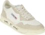 Autry Witte leren sneakers met geperforeerde neus en geborduurd logo White Dames - Thumbnail 2