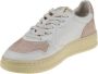 Autry Vintage Lage Leren Suede Sneakers Wit Koraal Multicolor - Thumbnail 4