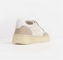 Autry Witte leren sneakers met geperforeerde neus en gewatteerde enkel Wit Dames - Thumbnail 15