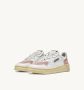 Autry Vintage Lage Leren Suede Sneakers Wit Koraal Multicolor - Thumbnail 6