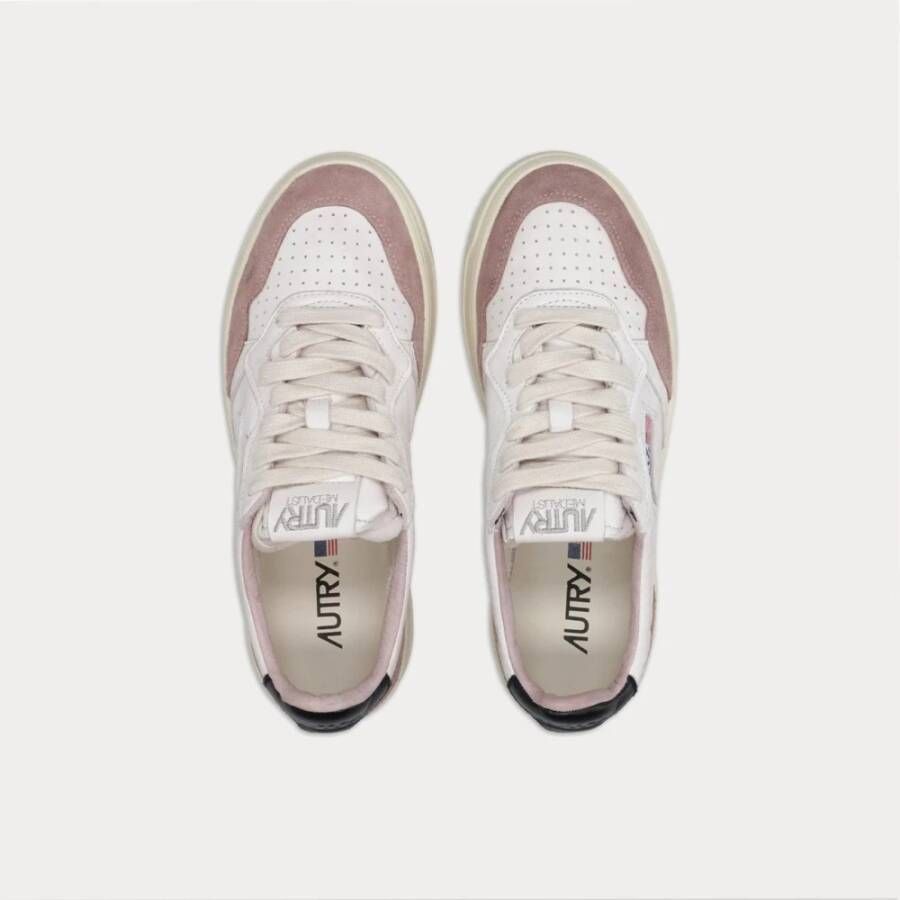 Autry Medalist Low Leren Sneakers Wit Dames